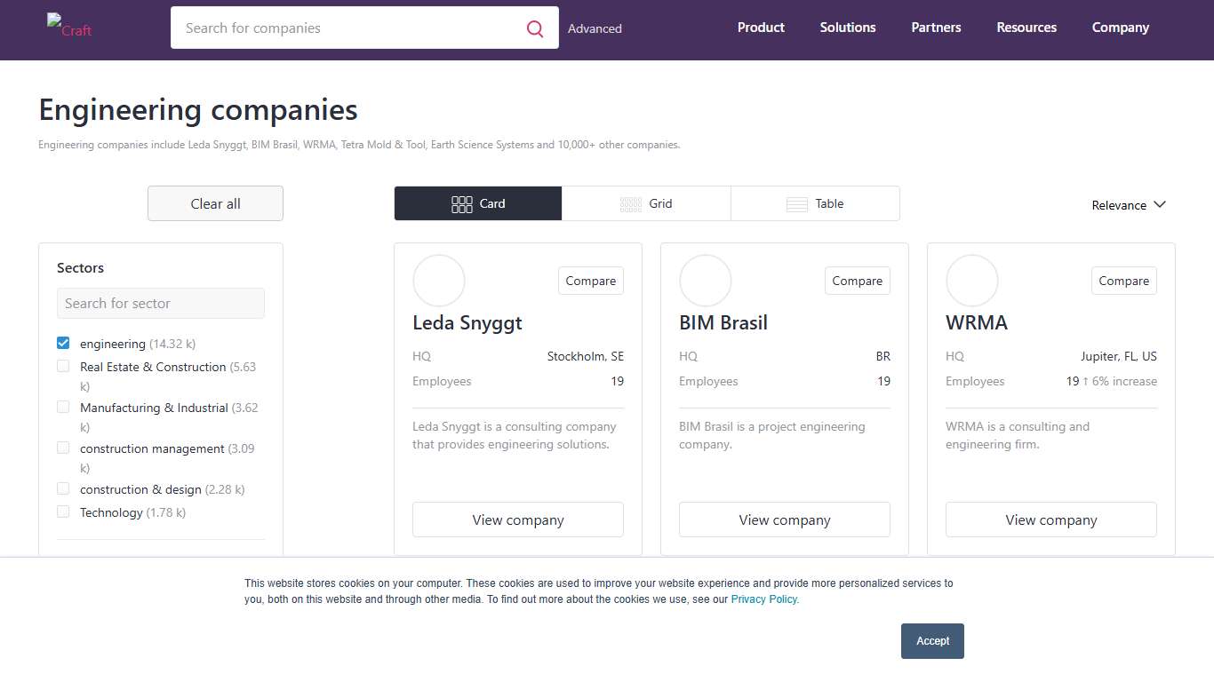 Engineering companies Craft.co